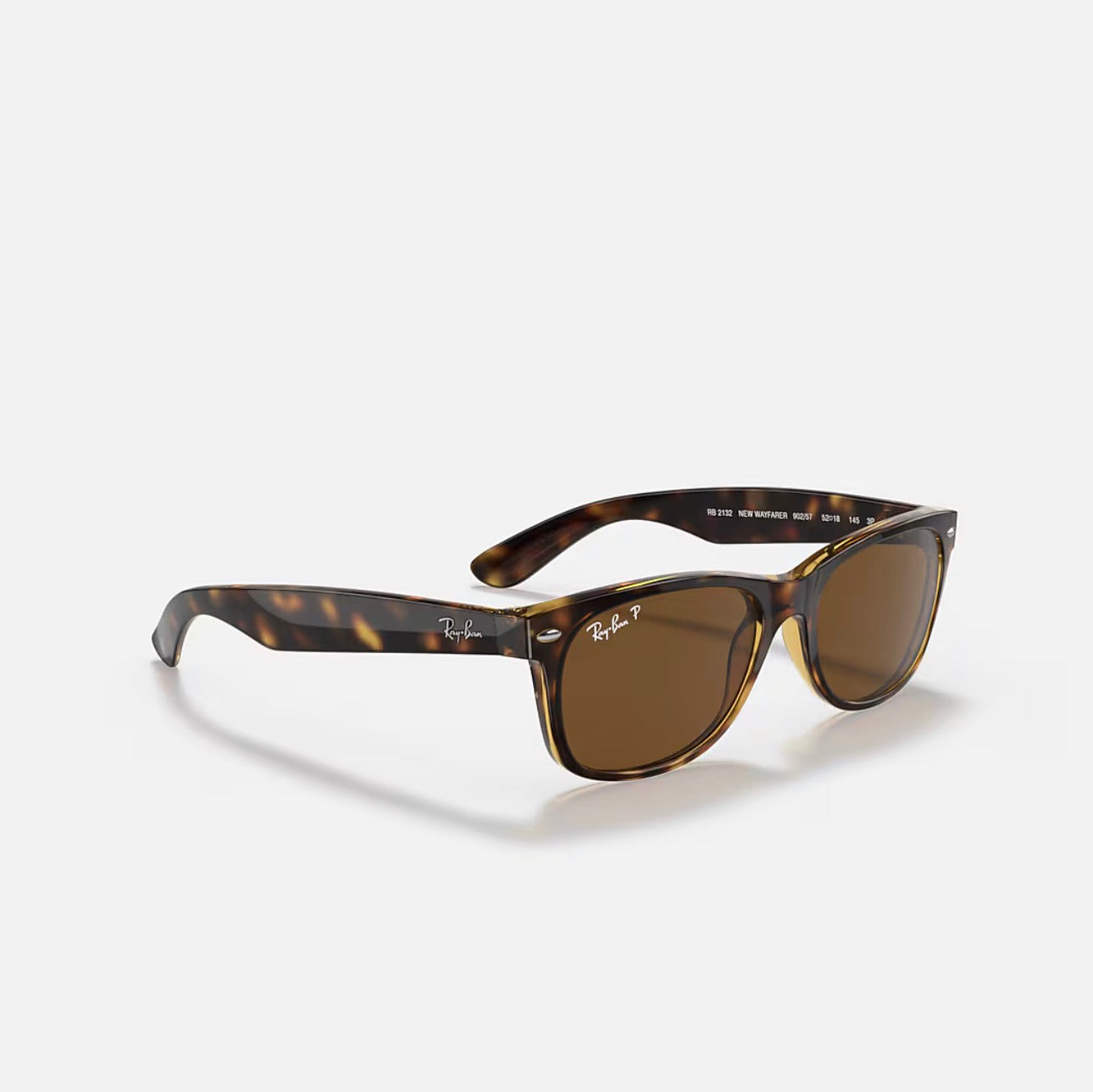 Ray-Ban NEW WAYFARER CLASSIC
Sunglasses in Tortoise Frame and Brown Polarized lens
RB2132