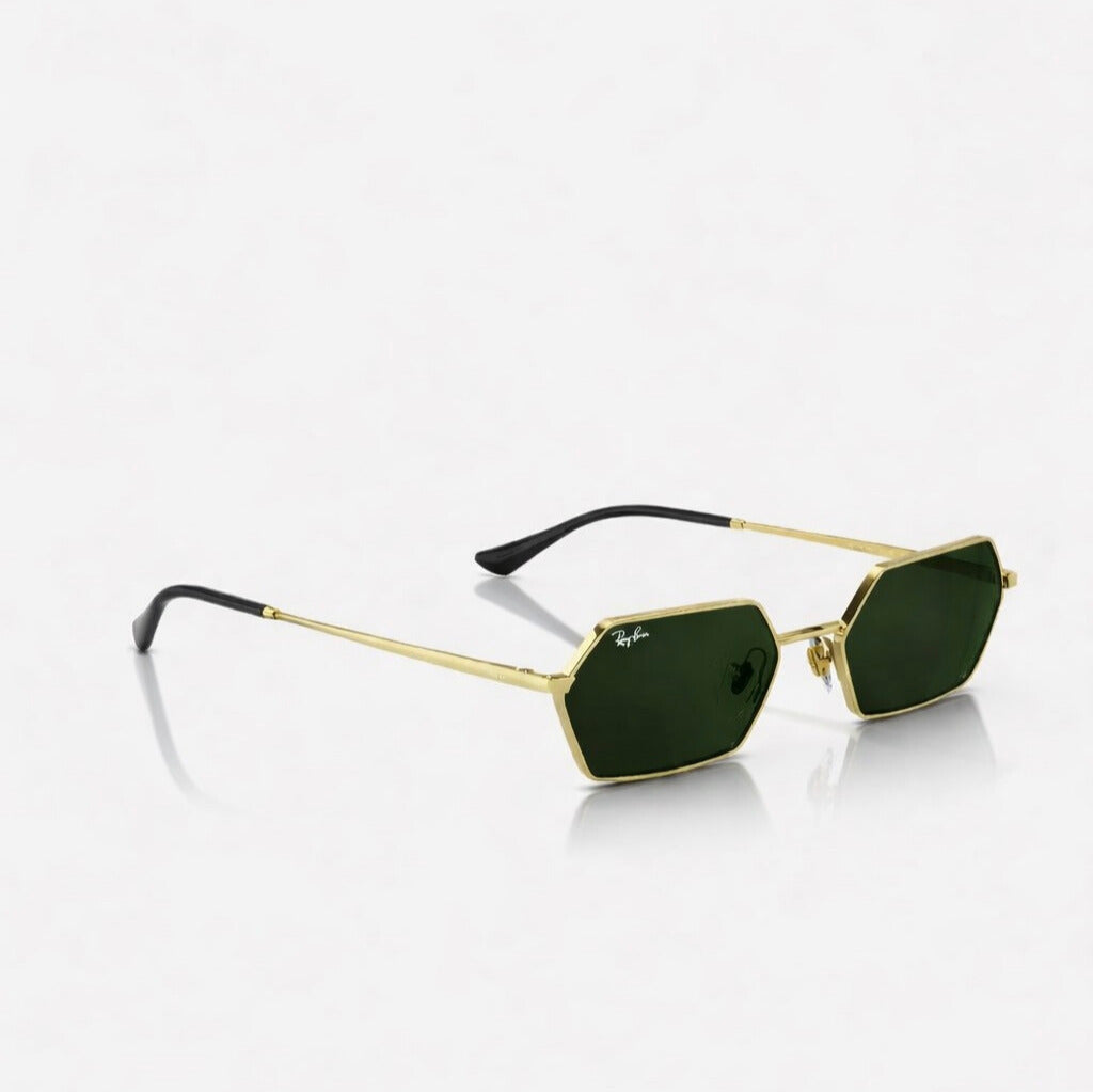 Ray-Ban Yevi Bio-Based Gold Frame Green Lens