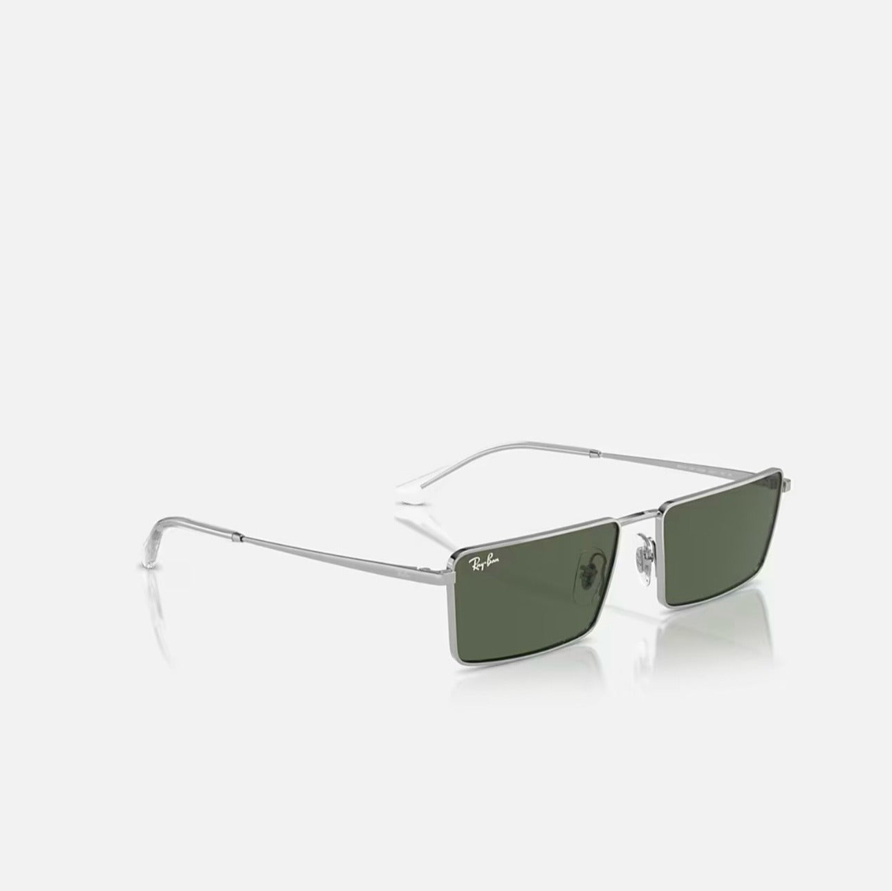 Ray-Ban EMY Bio-Based Silver Frame Green Lens