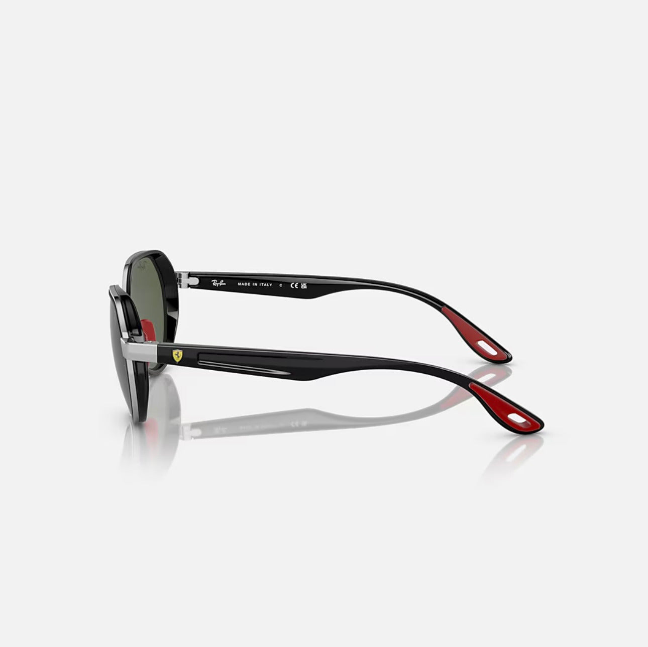 Ray-Ban RB3703M SCUDERIA FERRARI Silver Frame Green Lens