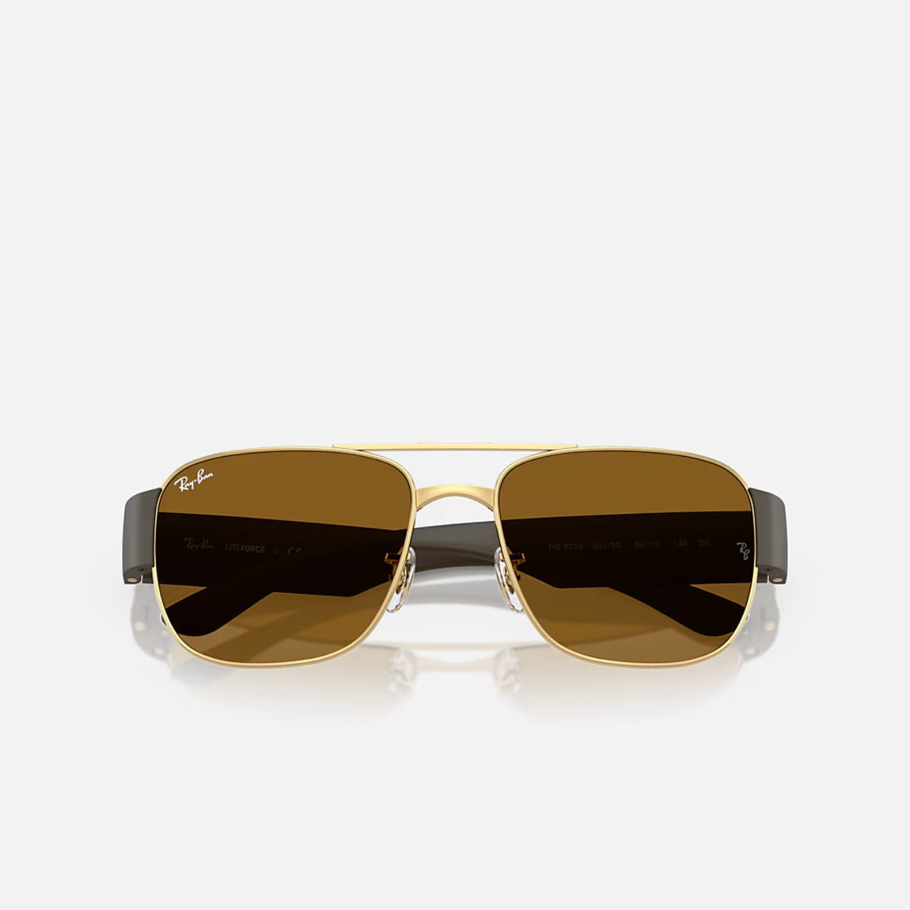 Ray-Ban RB3756 Gold Frame Brown Lens