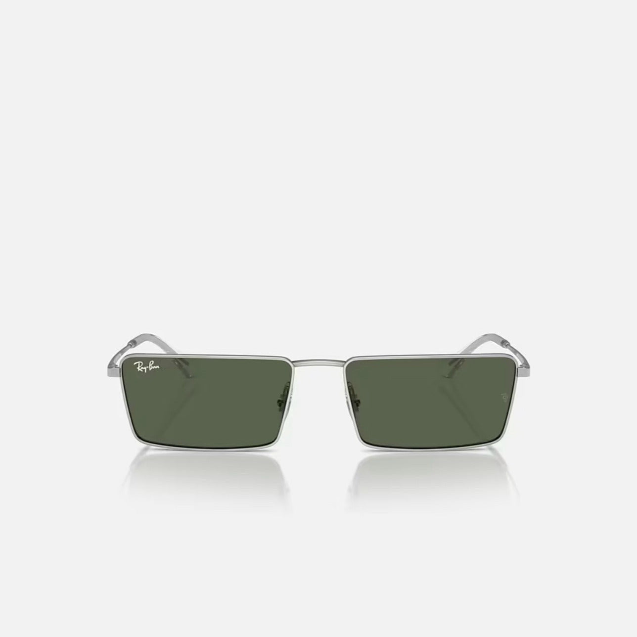 Ray-Ban EMY Bio-Based Silver Frame Green Lens