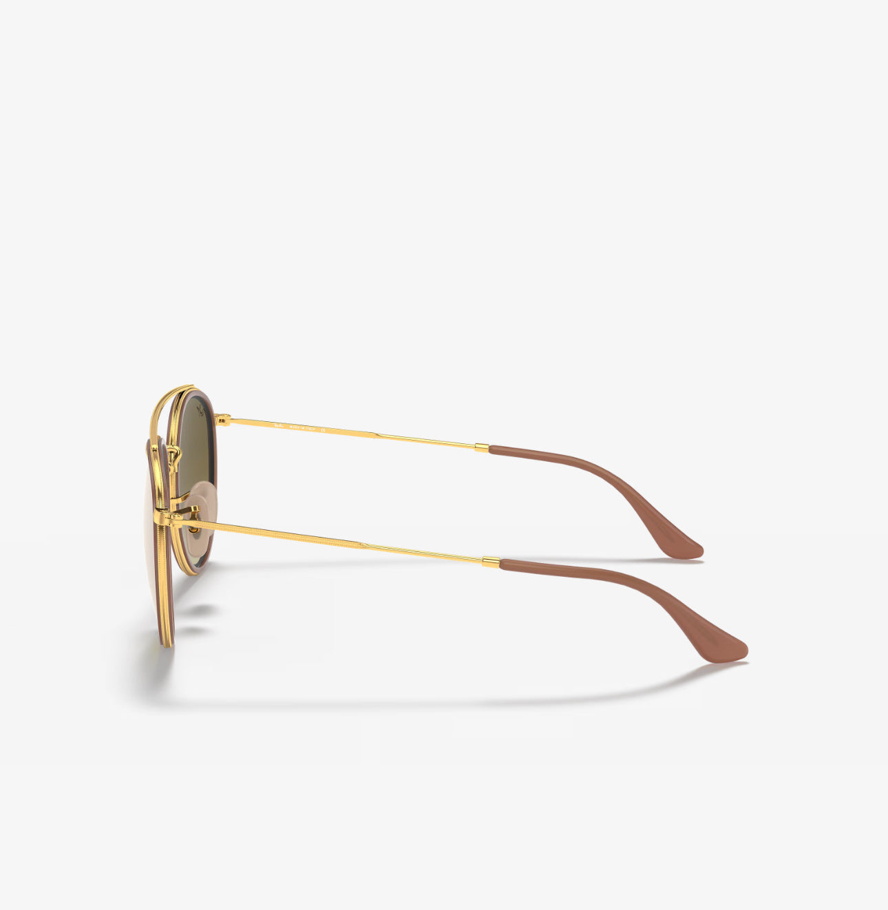 Ray-Ban Round Double Bridge Gold frame pink Lens