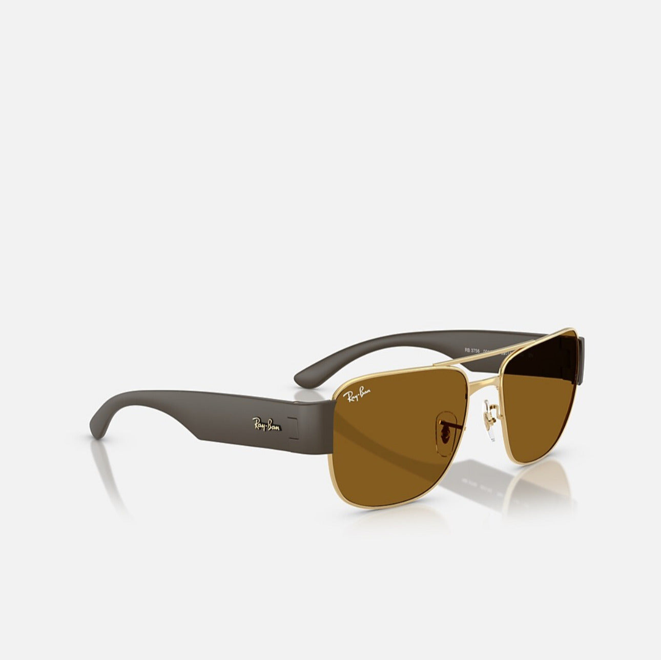 Ray-Ban RB3756 Gold Frame Brown Lens