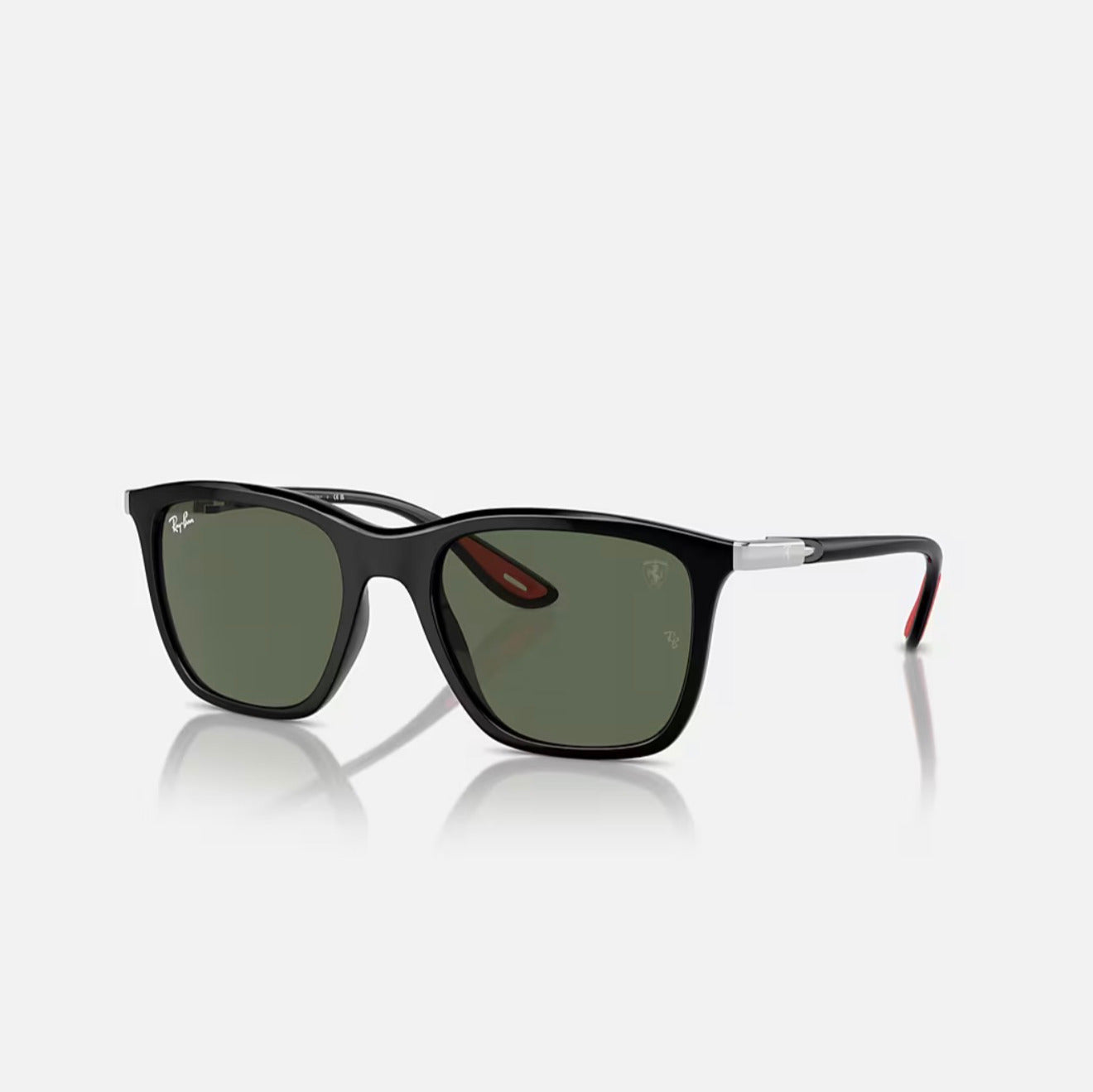 Ray-Ban RB4433M SCUDERIA FERRARI black Frame Green Lens