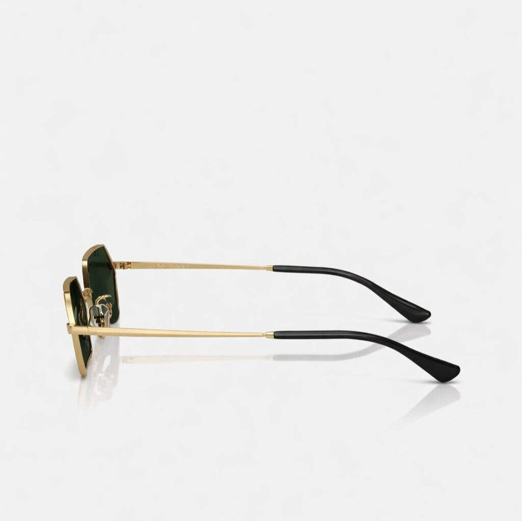 Ray-Ban Yevi Bio-Based Gold Frame Green Lens