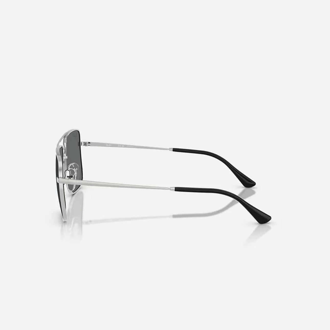 Ray-Ban ARI Bio-Based Polished Silver frame Dark Grey Polarized lens