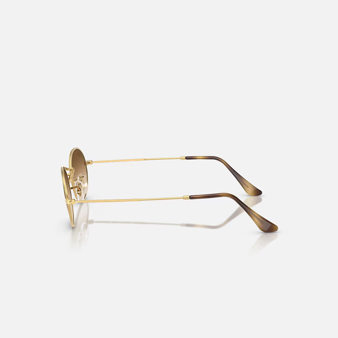 Ray-Ban OVAL METAL Gold Frame Brown lens RB3547