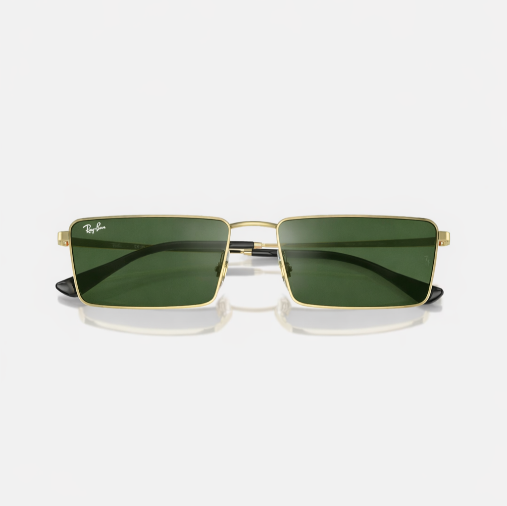 Ray-Ban EMY Bio-Based Gold Frame Green Lens