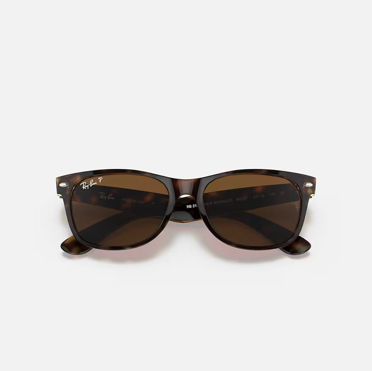 Ray-Ban NEW WAYFARER CLASSIC
Sunglasses in Tortoise Frame and Brown Polarized lens
RB2132