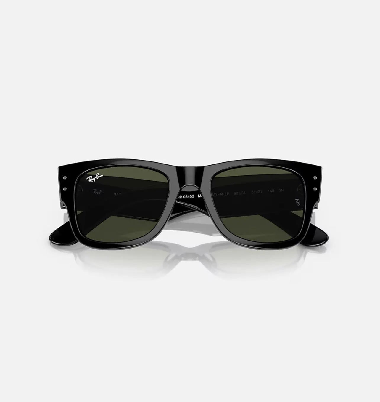 Ray-Ban MEGA WAYFARER Sunglasses in Black and Green - RB0840S