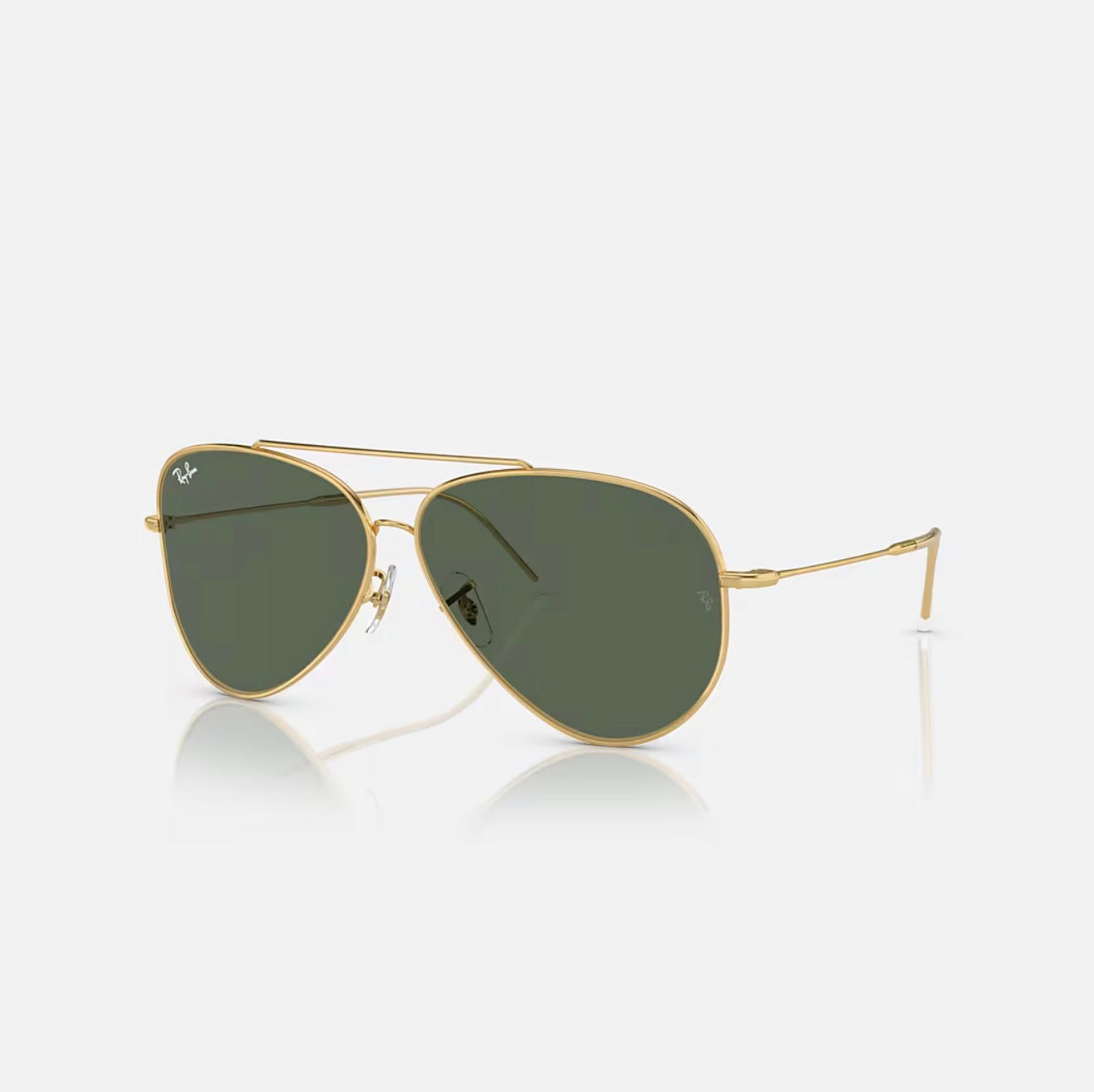 Ray-Ban Sunglasses AVIATOR REVERSE Gold Frame Green Lens