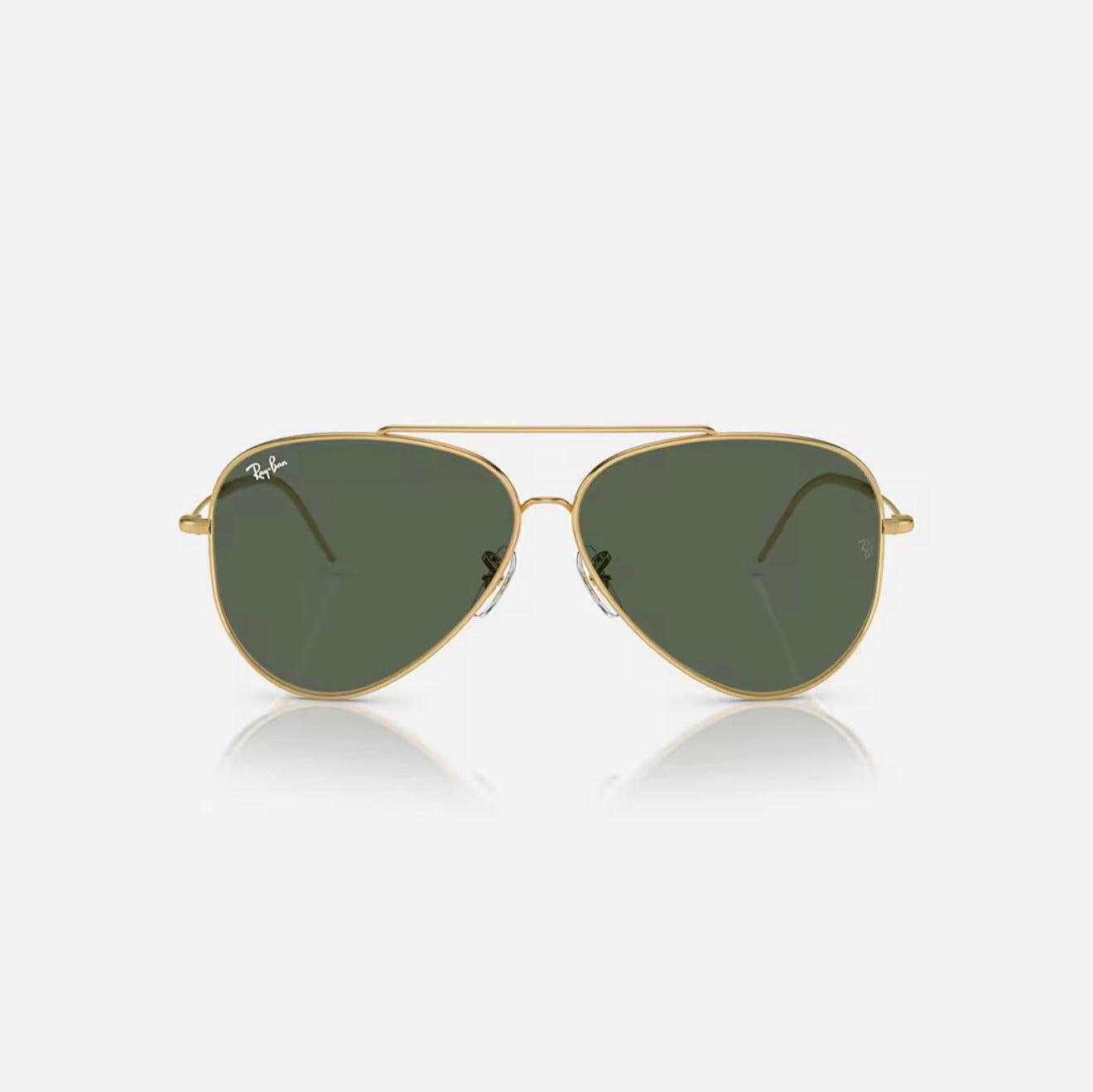 Ray-Ban Sunglasses AVIATOR REVERSE Gold Frame Green Lens