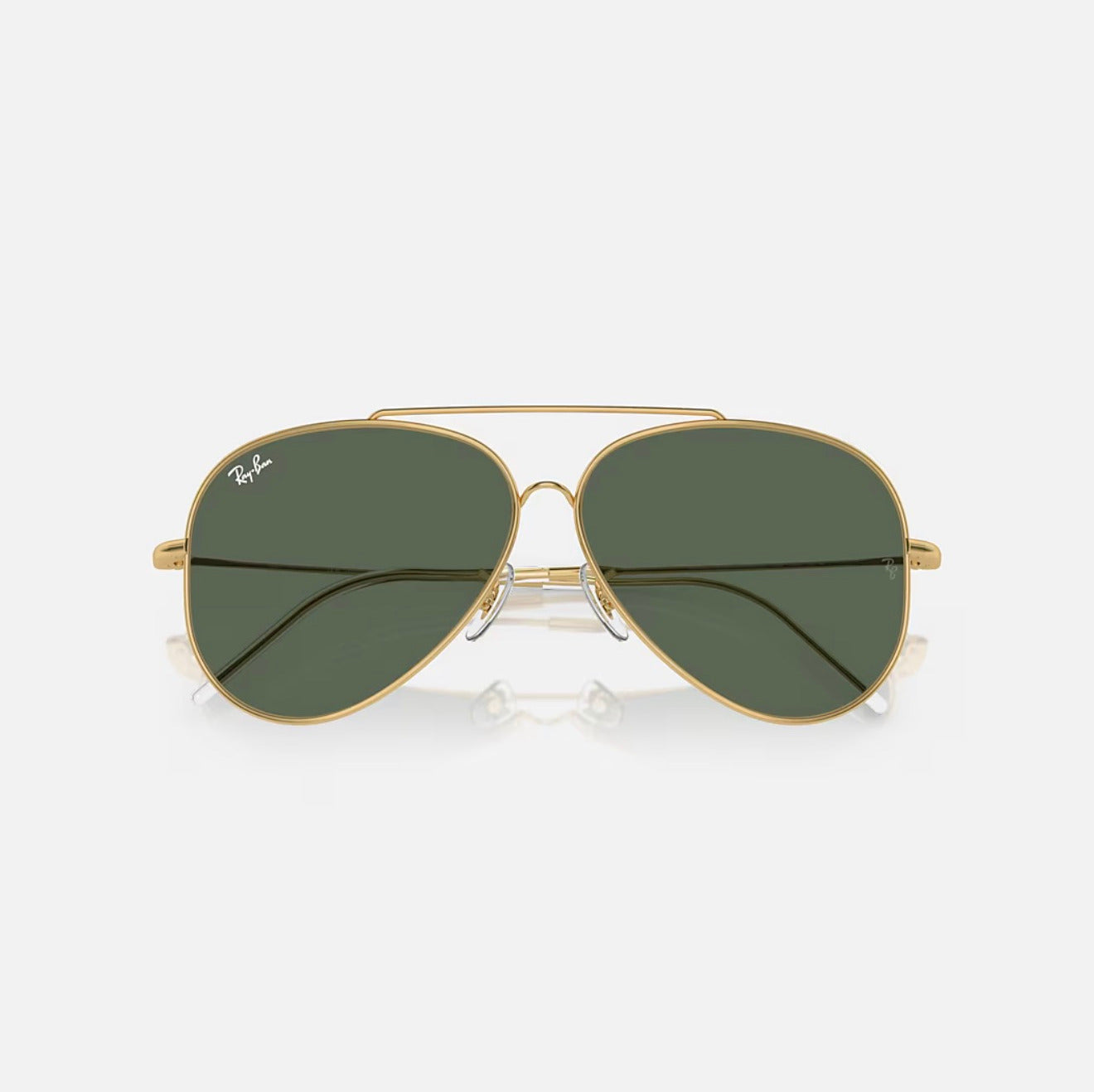 Ray-Ban Sunglasses AVIATOR REVERSE Gold Frame Green Lens