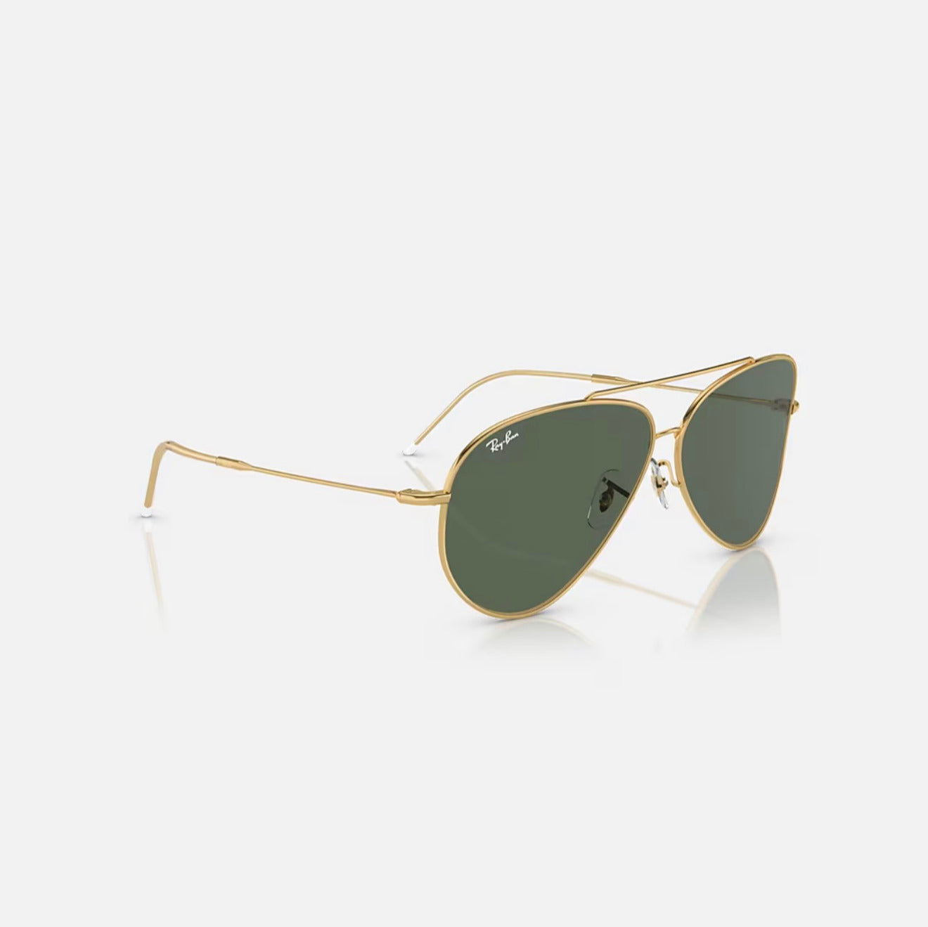 Ray-Ban Sunglasses AVIATOR REVERSE Gold Frame Green Lens