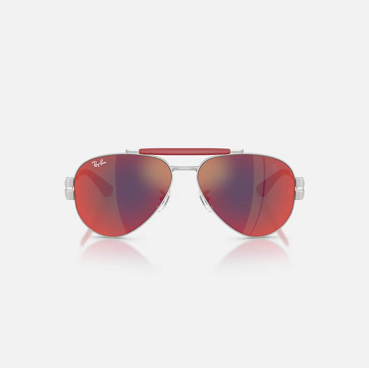Ray-Ban RB3762M SCUDERIA FERRARI silver Frame Red Lens