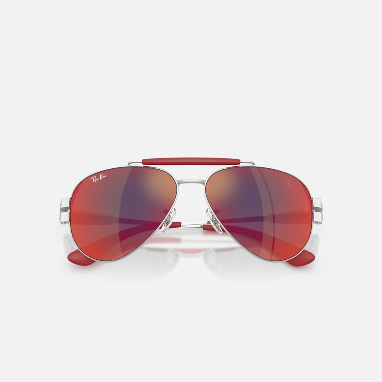 Ray-Ban RB3762M SCUDERIA FERRARI silver Frame Red Lens