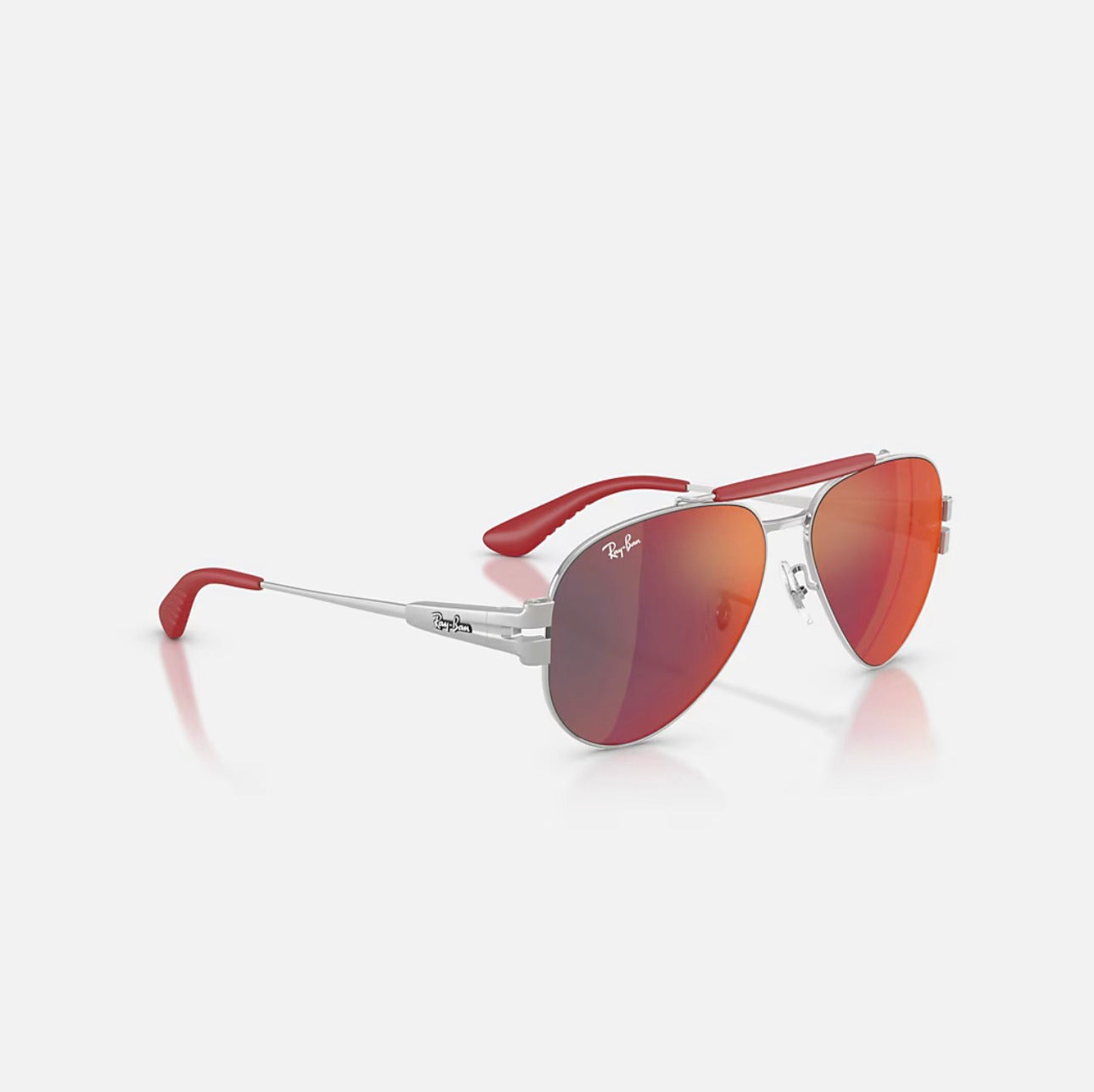 Ray-Ban RB3762M SCUDERIA FERRARI silver Frame Red Lens