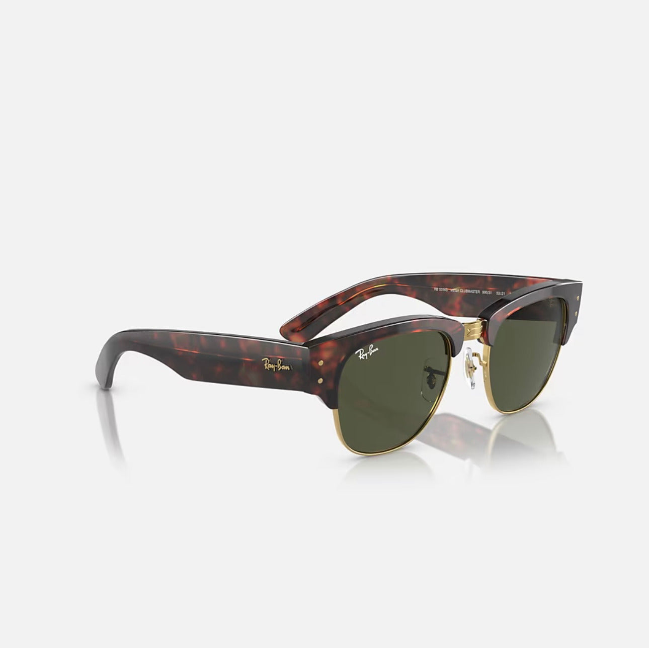 Ray-Ban Mega Clubmaster Tortoise Frame Green Lens