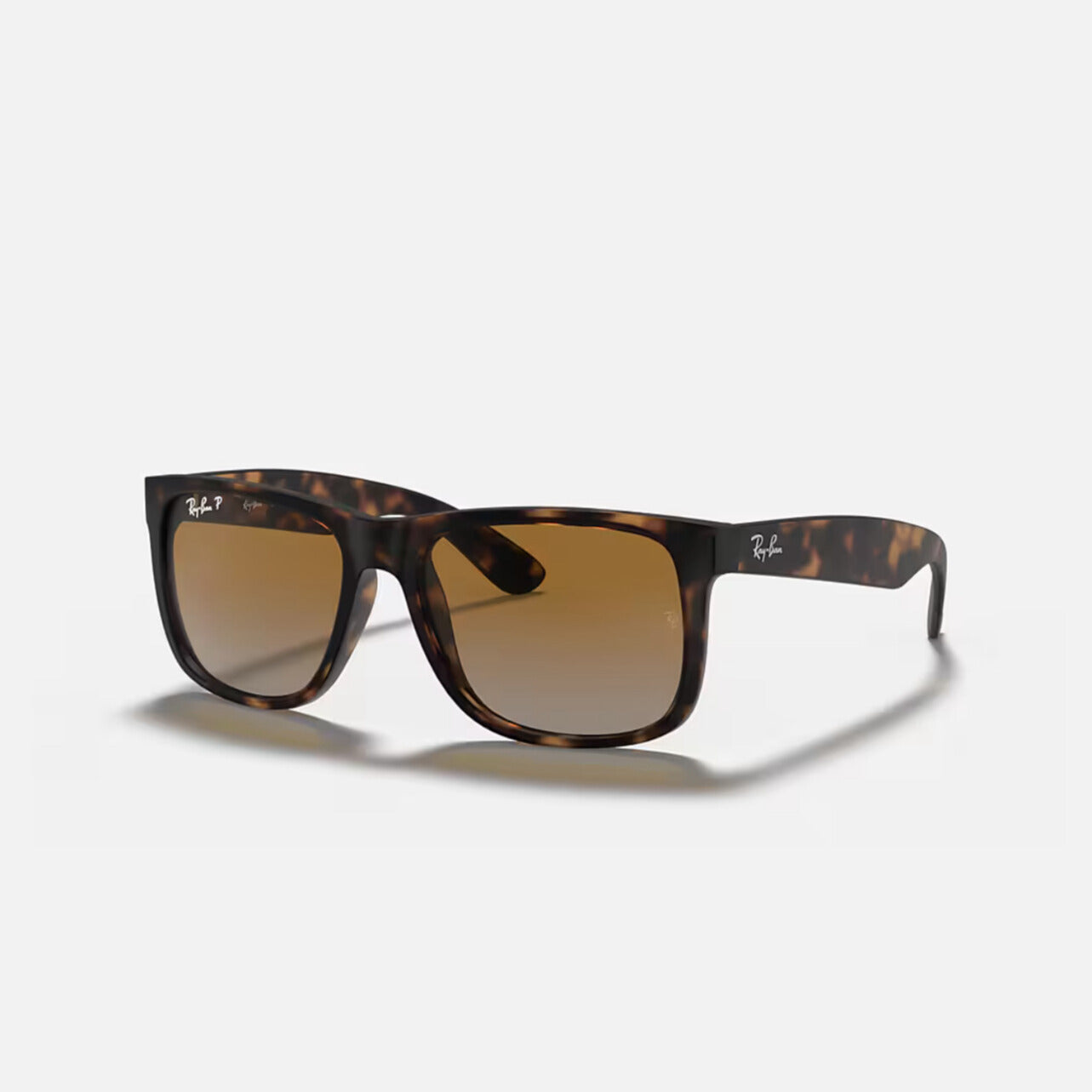 Ray-Ban JUSTIN CLASSIC Sunglasses in Matte Havana Frame and Brown Polarized lens - RB4165