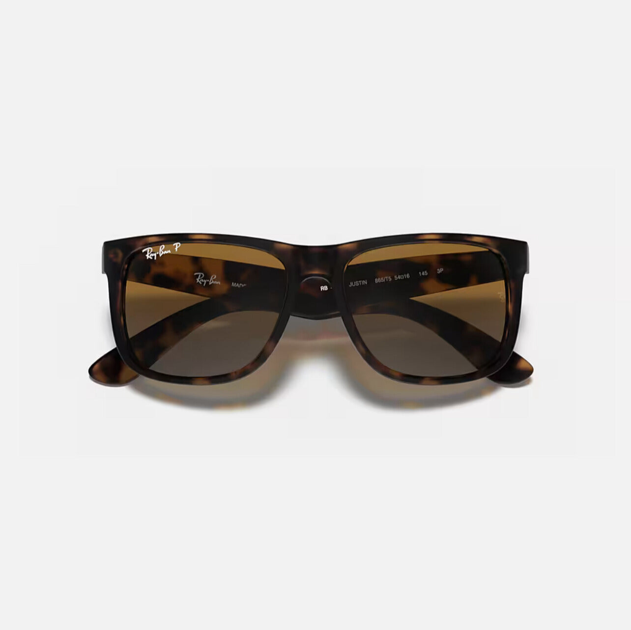 Ray-Ban JUSTIN CLASSIC Sunglasses in Matte Havana Frame and Brown Polarized lens - RB4165