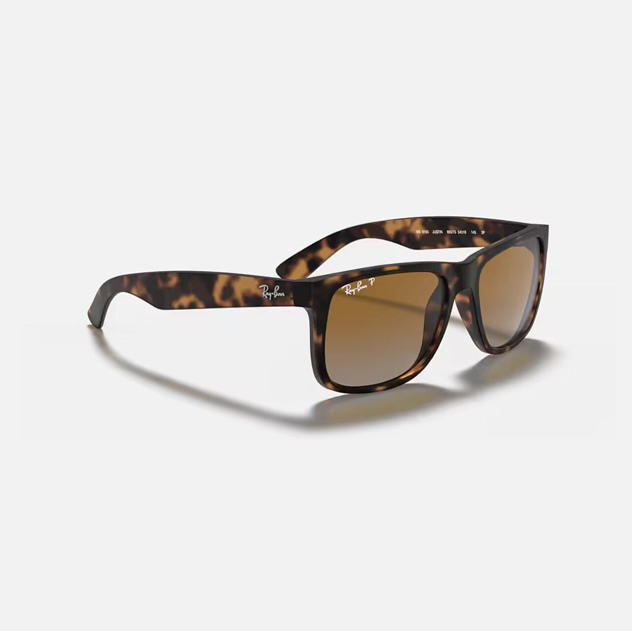 Ray-Ban JUSTIN CLASSIC Sunglasses in Matte Havana Frame and Brown Polarized lens - RB4165